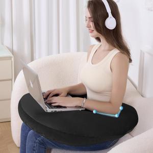 AHUAWA Reading Pillow for Gaming, Lap Desk Pillow Crochet Pillow Ergonomic Arm Support for Sitting in Bed or Couch, Pain Relief and Fatigue for Gaming, Reading, Crocheting, Playing & Working (Black)