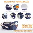 Hip Seat Baby Carrier, NASSBON Ergonomic Baby Hip Seat Carrier with Adjustable Waistband & Various Pockets for Newborns & Toddlers