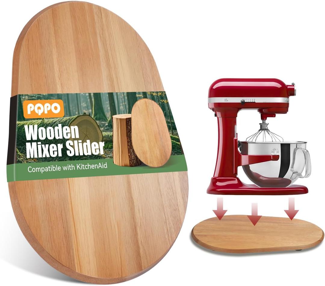 Wooden Mixer Slider Compatible with KitchenAid 6/7/8 Quart Bowl-Lift Stand Mixer, Kitchen Countertop Sliders
