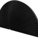 Arch Window Shade Blinds Cellular Shades Honeycomb Fabric Half Circle Window Shade Half Moon Blackout Blinds 72" L x 36" W (Black)