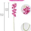IPOPU 5 Pcs Pink Artificial Orchid Flowers 30.3” Latex Fake Orchid with Long Stem for Tall Vase Wedding and Engagement Centerpiece Arrangement Living Room Home Decor(Hot Pink)