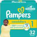 Pampers Baby Diapers - Swaddlers - Size 1, 32 Count, Ultra Absorbent Disposable Infant Diaper