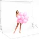 CPLIRIS 10x20ft White Backdrop for Photography, Dual-Size Dual-Pocket Design Photo Booth Background for Portrait Photoshoot, Party and Video with Both Options of 10 feet and 20 feet in Width