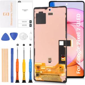 OLED for Google Pixel 7 Screen Replacement with Frame LCD Display Assembly with Touch Digitizer Repair Tools Kit GVU6C GQML3 GO3Z5 (Fingerprint Cable Transfer Required)