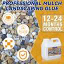 Mulch and Rock Glue 64 OZ, Concentrated Rock Glue for Landscaping, Secure Covering Gravel and Most Mulchs, Transparent After Drying, Weather Resistant, Last up to 2 Years (64 OZ)
