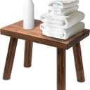 ENKEZI Shower Bench - Shower Foot Rest 12 in, Shower Stool for Shaving Legs, Rustic Scandinavian Stool - Multi-Purpose Wood Plant Stool, Adult Step Stool, (Scandinavian)