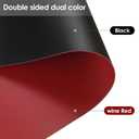 Zinkooat Faux Leather Table Cover,1.8mm Thick,36x72 Inch Table Protector,Table Protector for Dining Room Table,Dining Table Cover,Table Pads for Dining Room Table Rectangular(Black+Wine Red,36x72)