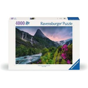 Ravensburger - Stunning Mountain Vibes - 4000 Piece Jigsaw Puzzle - Breathtaking View of Snow-Dusted Peaks and Glacial Rivers - Frameable - Premium Quality - Puzzles for Adults