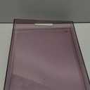 Sooyee Violet Clear Acrylic Serving Tray with Handles,16" x 12" Decorative Tray for Breakfast, Tea, Food, Butler, Coffee,Table Ottoman Vanity Countertop