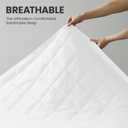 Queen Mattress Protector,Waterproof Mattress Protector Fitted Up to 16" Deep Pocket, Soft Breathable Bed Mattress Cover for Bedroom,Doom Room,(White)