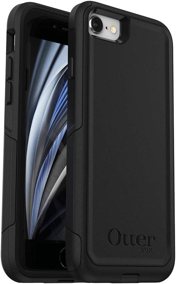 OtterBox iPhone SE 3rd & 2nd Gen, iPhone 8 & iPhone 7 (not compatible with Plus sized models) Commuter Series Case - BLACK, slim & tough, pocket-friendly, with port protection