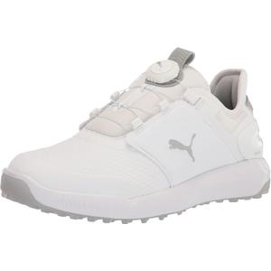 PUMA Men's Ignite Elevate Disc Golf Shoe, White Silver, 10