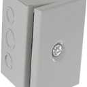 Bud Industries JBH-4944-KO Steel NEMA 1 Sheet Metal Box 6" L x 4" W x 3.5" D, Gray