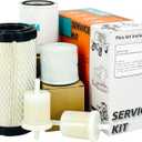 Euros K1211-82320 Air Fil-ter Maintenance Kit Fit For Kubota BX22D BX23S BX23D BX1880 BX2360 BX2380 BX2230 Rep HH150-32430/HHK20-36990 Oil/Transmission Filter (White-K1211-82320)