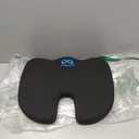 Everlasting Comfort Doctor Recommended Memory Foam Seat Cushion for Office Chairs & Car - Ergonomic Office Desk Accessories - Cushions for Tailbone Pain Relief, Sciatica & Back Support Pillow (Large, 01. Black)