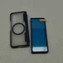 Caka for Samsung Galaxy Z Fold 5 Case [Thinner S Pen Holder Slot] [Magnetic Charging] [Hinge Protection] [Built-in Screen Protector] Translucent Hard Shockproof Magnet Phone Cover for Fold5 - Blue