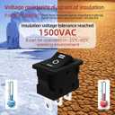 JD 2pcs 6A Power Switch 125V/250V Push Button Rocker Switch ON/Off Switch 3Pins Toggle Switch with UL Certificate