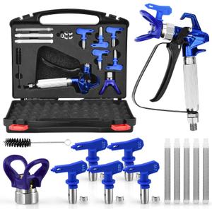 3600 PSI High Airless Paint Sprayer Gun, with 1 Tip Guard 5 Spray Tips and 5 Airless Paint Spray Gun Filter (211,313,415,517,623)