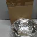 2 Pack Large Mixing Bowl 8 Qt Oversized All Purpose 304 Stainless Steel Polished Mirror Flat Base Metal Bowl for Home or Commercial Prepping Baking Mixing Marinating