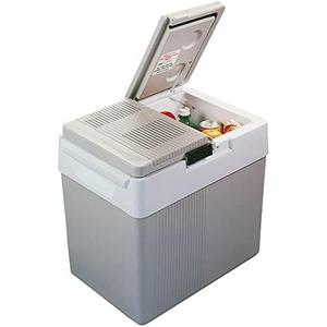 Koolatron Electric Portable Cooler Plug in 12V Car Cooler/Warmer, 33 qt (31 L),No Ice Thermo Electric Portable Fridge for Camping, Travel Road Trips Trucking with 12 Volt DC Power Cord, Gray/White.