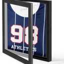 SHENLIU 13" x 13" T Shirt Display Frame, 1" Depth of Usable Space Shadow Box Black Wood T-Shirt Frame Wall Mount Display Case for T-Shirts Jerseys Memorabilia
