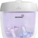 GROWNSY Pacifier Sanitizer Portable, UV Light Sanitizer on The Go for Baby, USB Charging Sanitizer Case, Mini Pacifier Sanitizer 99.99% Cleaned in 59 Seconds (White)