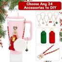 2025 Advent Calendar 24-Day Christmas Countdown Calendars, Including Water Bottle Handle, Silicone Boots, 10 mm Straw Cover Topper Cap, Suitable for Girls Adults as Christmas New Year Surprise Gift