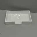 Guest Towel Napkin Holder, Wood Paper Hand Towel Holder Tray, Disposable Hand Towel Holder Caddy, Flat Dinner Napkin Holder for Table, Napkin Basket for Kitchen Bathroom, White Rectangle