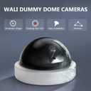 WALI Dummy Fake Security CCTV Dome Camera with Flashing Red LED Light with Security Alert Sticker Decals (SDW-2), 2 Packs, White