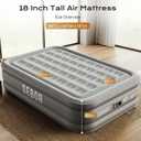Sebor Air Mattress Queen with Built-in Pump 18", Comfortable Self-Inflating Blow up Mattress with High-Speed Pump, Durable Queen Size Air Mattress with Storage Bag for Guests, Moving, Camping, Travel