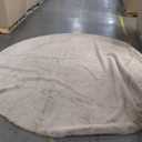 Washable Shag Round Rugs 6ft Camel Plush Faux Rabbit Furry Fur Rugs for Bedroom Large Circle Fluffy Nursery Rug (Beige)