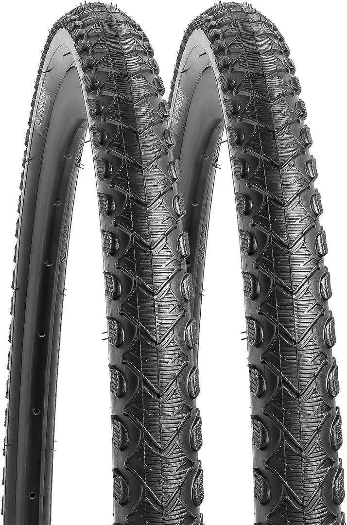 YUNSCM 2-PCS 700C Bike Tires 700x40C/40-622 Compatible with 700x38C 700x39C 700x40C 700x41C 700x42C Bike Bicycle Tires