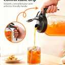 64 oz Mason Jar Pitcher Airtight & Leakproof Glass Pitcher with Lid, Perfect for Iced Tae, Sun Tea, Cold Brew, Breastmilk, 2 Quart (1/2 Gallon) Mason Jar with Pour Spout Lid Flip-Cap & Handle