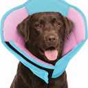 AOFITEE Dog Cone - Foldable Cone for Dogs After Surgery, Adjustable Comfy Cones to Stop Licking, Soft Dog Cone Collar for Dogs, Elizabethan Pet E-Collar for Wound Healing, BluePink Large (M)