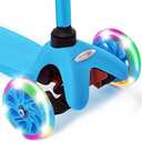 Amazon.com : ChromeWheels Scooter for Kids, Deluxe 3 Wheel Scooter for Toddlers 4 Adjustable Height Glider with Kick Scooters, Lean to Steer with LED Flashing Light for Ages 3-6 Girls Boys, Light Blue : Sports & Outdoors