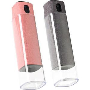 CUIUD Touchscreen Screen Cleaner Kit 2 Pcs, Phone, Tablet and Car Screen Cleaner, Two in One Spray and Microfiber Cloth(Grey&Pink)