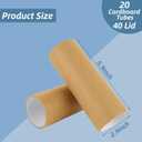 CYEAH 20 Pcs Mailing Tubes with Caps for Packaging Posters, 3x6 Inch Round Cardboard Mailers Tubes for Craft, Brown Toilet Paper Rolls for Crafts, Empty Cardboard Tubes for Classroom, DIY Projects