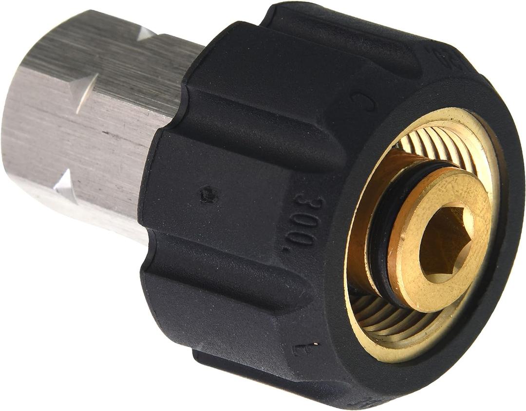 Tool Daily Pressure Washer Adapter, M22 female to 3/8 Inch Female NPT Fitting, 4500 PSI