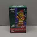 5FT Christmas Inflatables Gingerbread Man, Christmas Decoration Outdoor Built-in Bright LED Light Hold Candy Cane Blow Up Yard Decoration Blowups for Indoor Holiday Party Xmas New Year