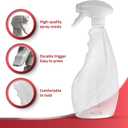 3 x SPRAYZ Large 17oz Spray Bottles For Cleaning Solutions and Gardening, Plant, Water, Durable Trigger Sprayer, Refillable, Spray Bottle for Hair, All Directions, Clear Plastic Bottle 2x 17oz