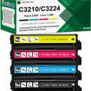 C3224 C3210 C3326 Toner Cartridges Extra High Yield Compatible for Lexmark C3224 C3210 C3210K0 C3210C0 C3210M0 C3210Y0 Replacement for Lexmark C3224 MC3224 MC3426 MC3326 C3326 C3426 Printer