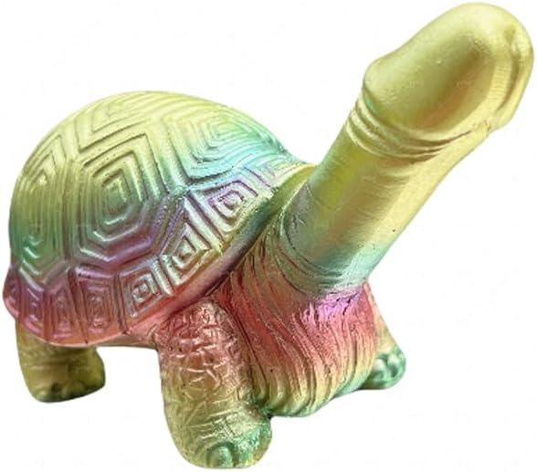 Funny Turtle Penis Resin Figurine Evil Penis Turtle Outdoor Statue Funny Spoof Turtles Lawn Decor Turtles Statue Strange Gift Parody Courtyard Decor Sculpture