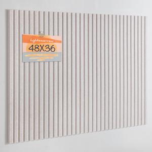 Lightomorrow Large Bulletin Board, 48 x 36 inches Felt Board Decorative Pin Board, 4' x 3' Cork Board Alternative for Wall, Foldable Photo Board with 20 Pushpins - Oatmeal Stripes