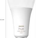 Philips Hue Smart 100W A21 LED Bulb - White and Color Ambiance Color-Changing Light - 1 Pack - 1600LM - E26 - Indoor - Control with Hue App - Works with Alexa, Google Assistant and Apple Homekit