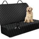 Meolsaek Dog Car Seat Cover for Back Seat, Scratch Proof Nonslip Pet Car Seat Cover, 4 Layers Waterproof Heavy Duty Back Seat Pet Cover for Dogs with Storage Bag (Black)