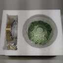 Cerdeco Vintage Wall Sconce with Green Leaf Glass Shade,180Adjustable Arm and Golden Base,Modern Indoor Wall Light Lighting for Bedroom