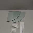 Glass Corner Shower Shelves (2-Pack) - No-Drill Shower Caddy Organizer & Bathroom Storage, Tempered Glass with Rustproof Aluminum Brackets for Inside Shower (Clear)