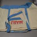 3 Pcs Empty Mahjong Canvas Bag Gift Embroidered American Mahjong Set Incl Tiles Bag and Racks & Pushers Drawstring Bags(Blue,Regular)