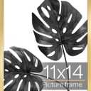 Giftgarden 11x14 Picture Frame Gold, 11 by 14 Thin Photo Frame for Wall Tabletop Display, Single