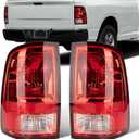 Tail Lights Fit Dodge Ram 1500 2500 3500 2009 2010 2011 2012 2013 2014 2015 2016 2017 2018 Rear Brake Back Up Cover Taillights Lens Assembly Left Driver Right Paeenger Side (Lamp Included 2009-2018)